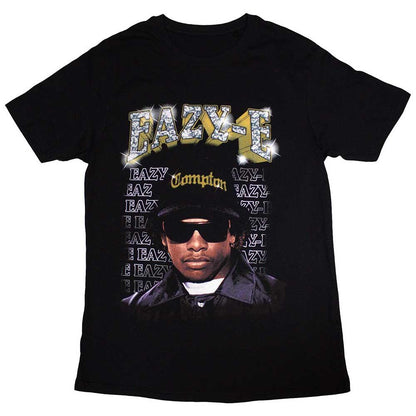 Black - Front - Eazy-E Unisex Adult Compton T-Shirt