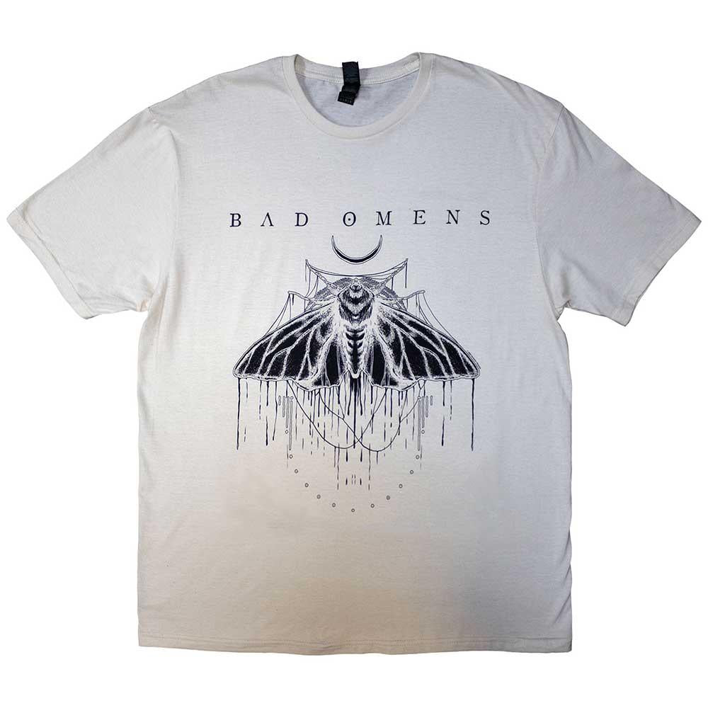 Natural - Front - Bad Omens Unisex Adult Moth T-Shirt