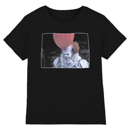 Black - Front - It Unisex Adult Balloon T-Shirt