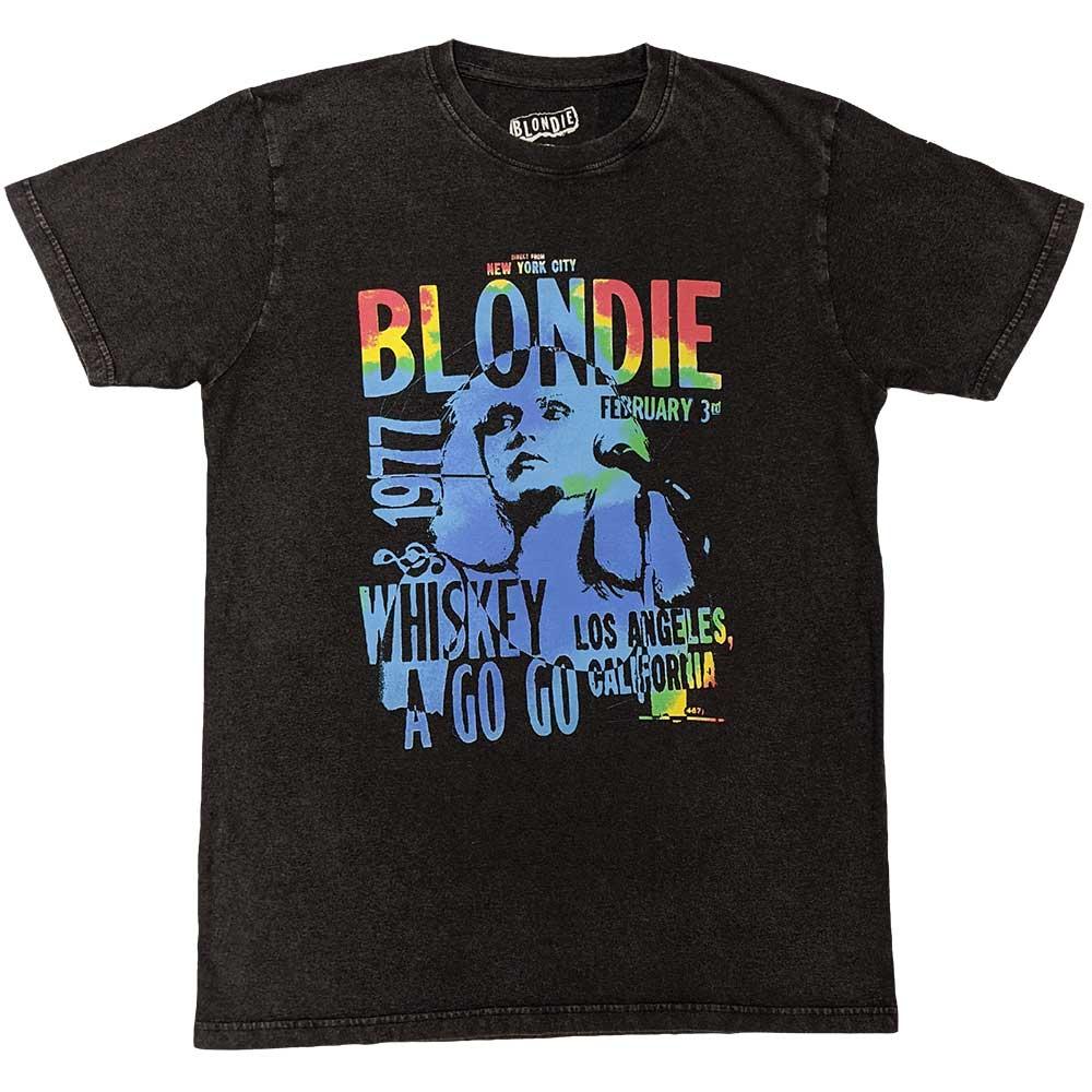 Washed Black - Front - Blondie Unisex Adult Whiskey A Go Go T-Shirt