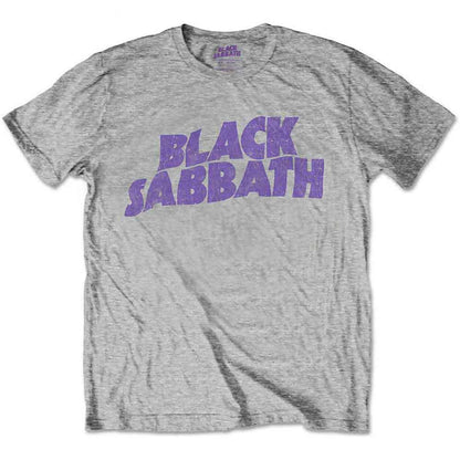 Heather Grey - Front - Black Sabbath Childrens-Kids Wavy Logo T-Shirt