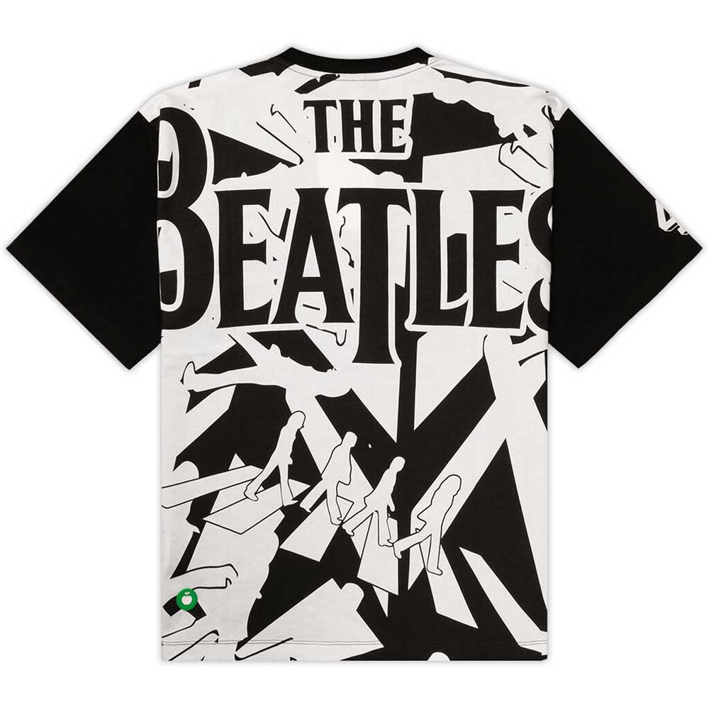 Black - Back - The Beatles Unisex Adult Meyba Drum & Crossing T-Shirt