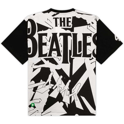 Black - Back - The Beatles Unisex Adult Meyba Drum & Crossing T-Shirt