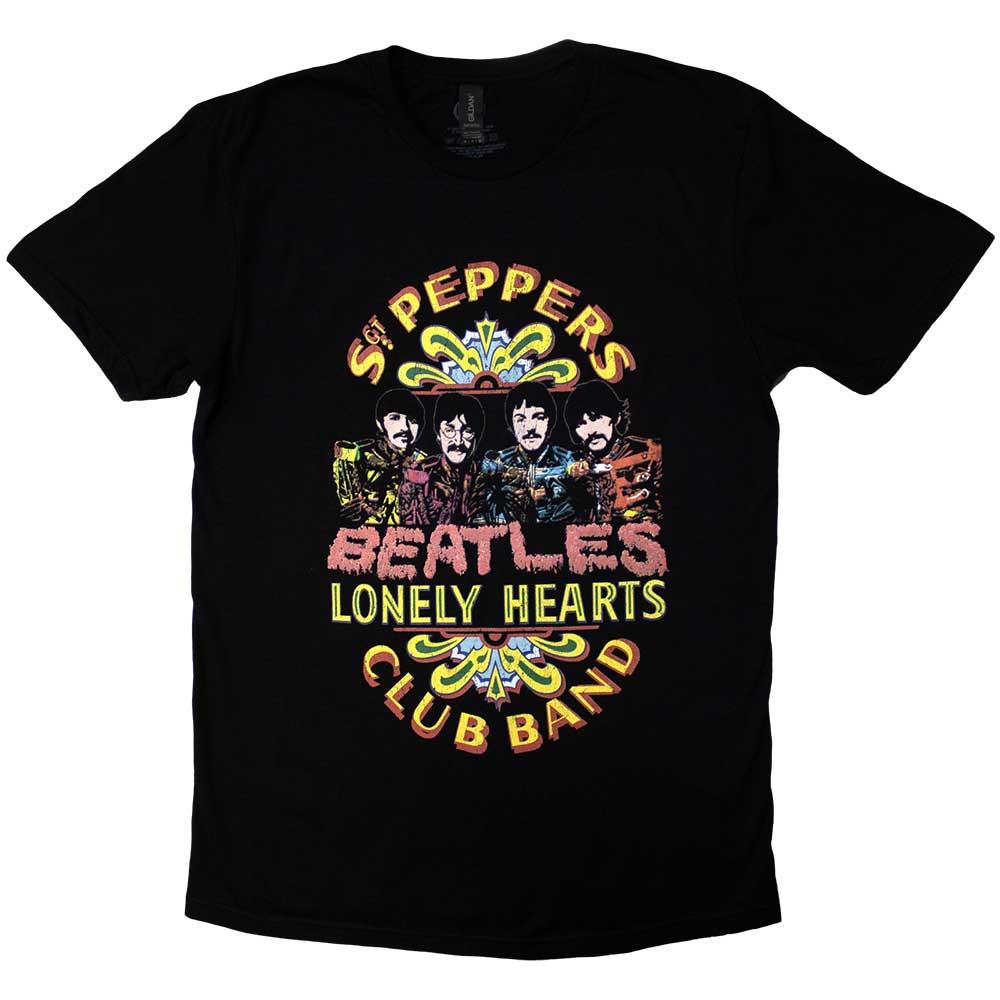 Black - Front - The Beatles Unisex Adult Sgt Pepper 2 T-Shirt