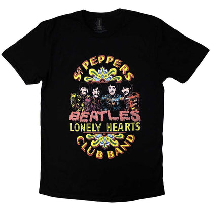 Black - Front - The Beatles Unisex Adult Sgt Pepper 2 T-Shirt