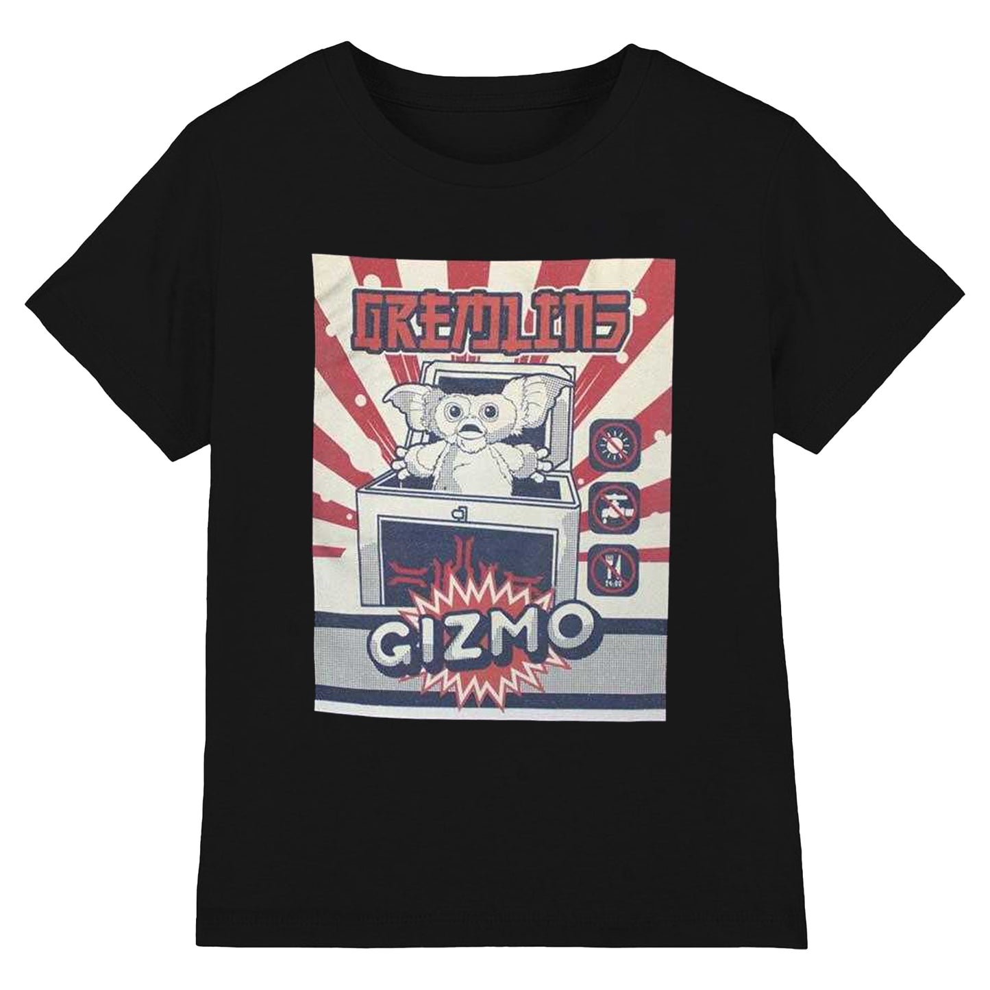 Black - Front - Gremlins Unisex Adult Gizmo Japanese Advert T-Shirt