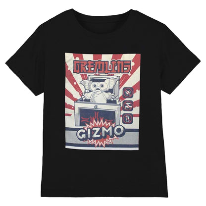 Black - Front - Gremlins Unisex Adult Gizmo Japanese Advert T-Shirt