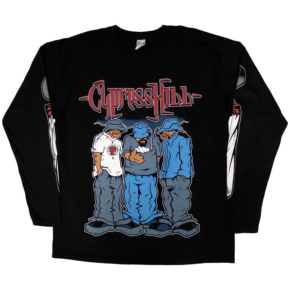Black - Front - Cypress Hill Unisex Adult Blunted Long-Sleeved T-Shirt