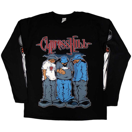 Black - Front - Cypress Hill Unisex Adult Blunted Long-Sleeved T-Shirt