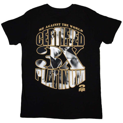 Black - Back - Tupac Shakur Unisex Adult Platinum Back Print T-Shirt