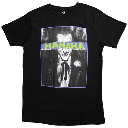 Black - Front - The Joker Unisex Adult Hahaha Eyes T-Shirt