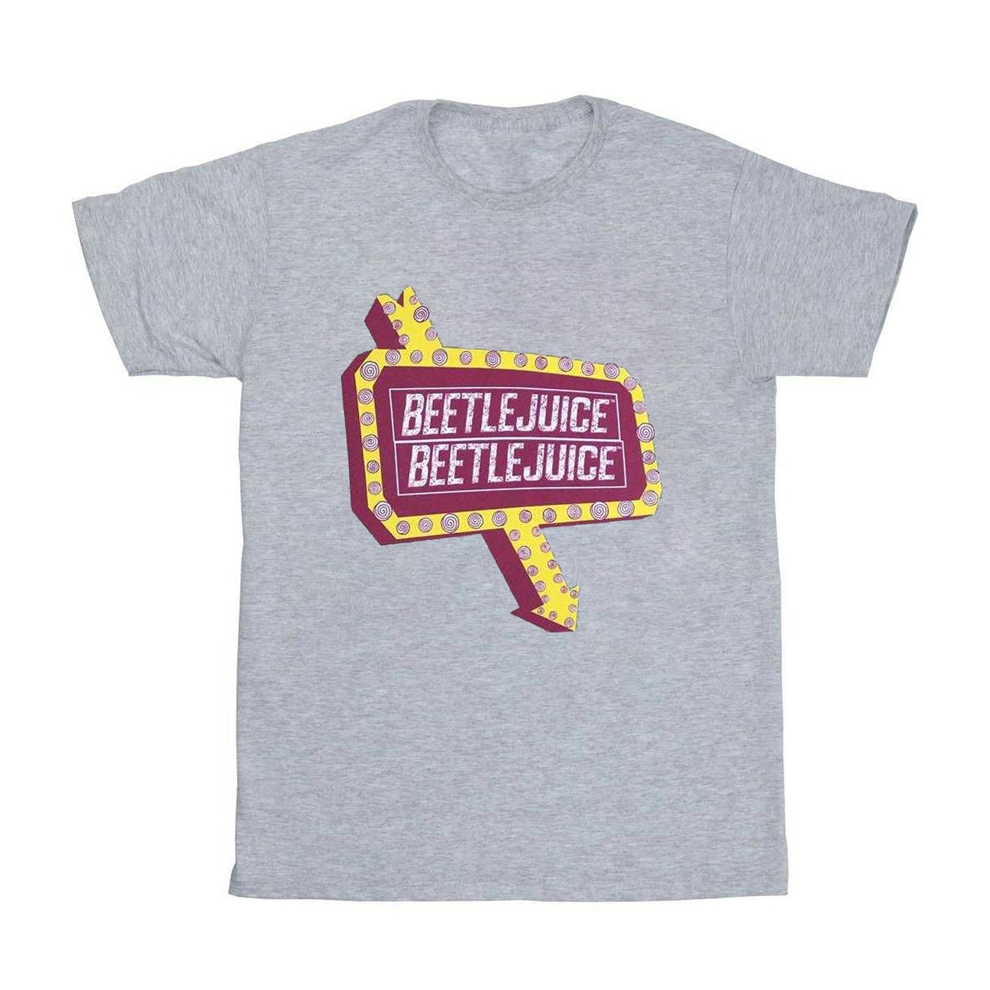Grey - Front - Beetlejuice Unisex Adult Beetlesign T-Shirt