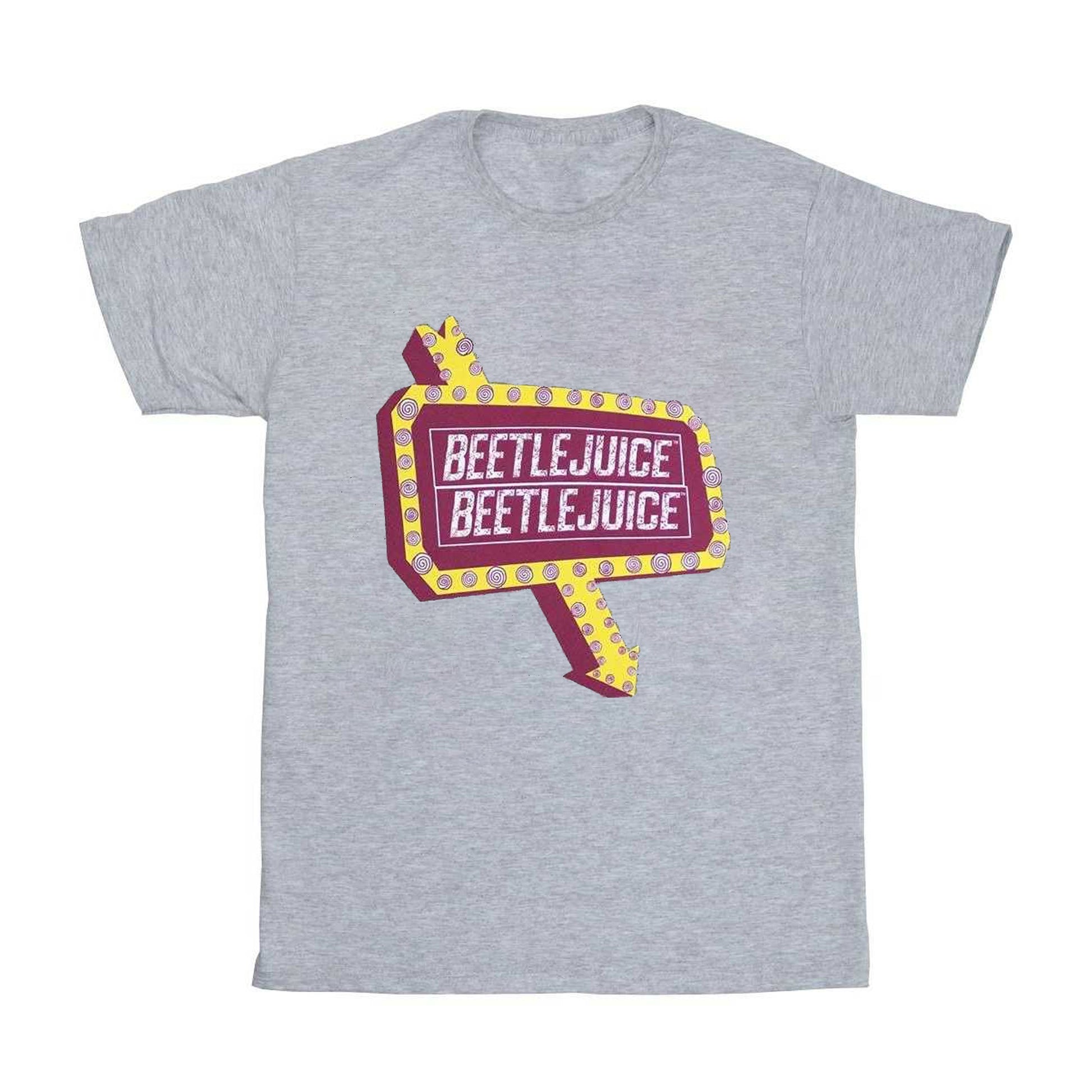 Grey - Front - Beetlejuice Unisex Adult Beetlesign T-Shirt