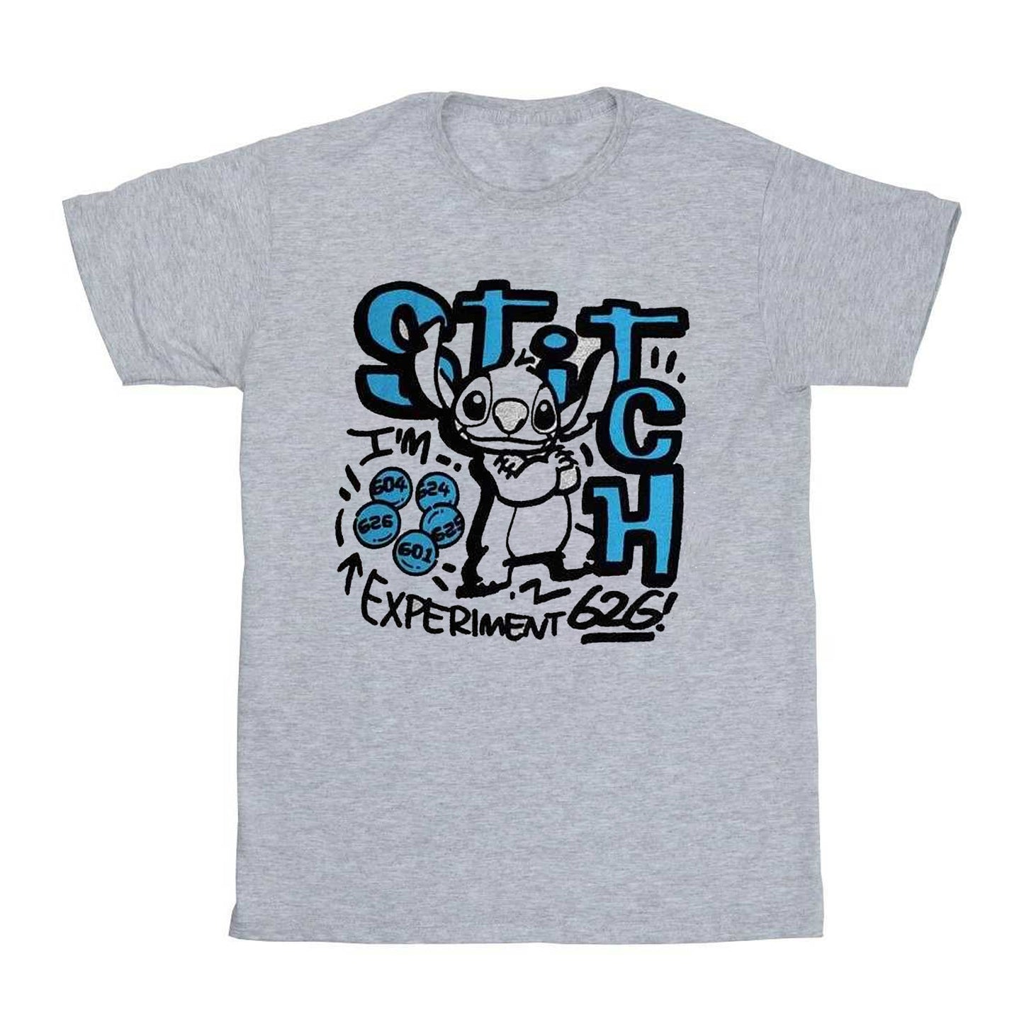 Grey - Front - Lilo & Stitch Unisex Adult Experiment T-Shirt