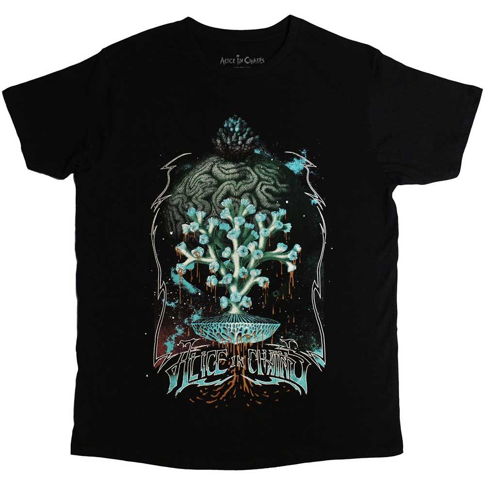 Black - Front - Alice In Chains Unisex Adult Spore Planet T-Shirt