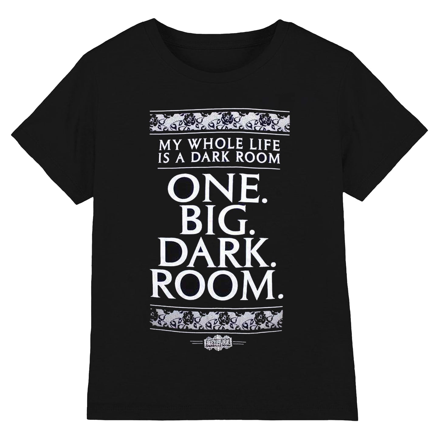Black - Front - Beetlejuice Unisex Adult Dark Room T-Shirt