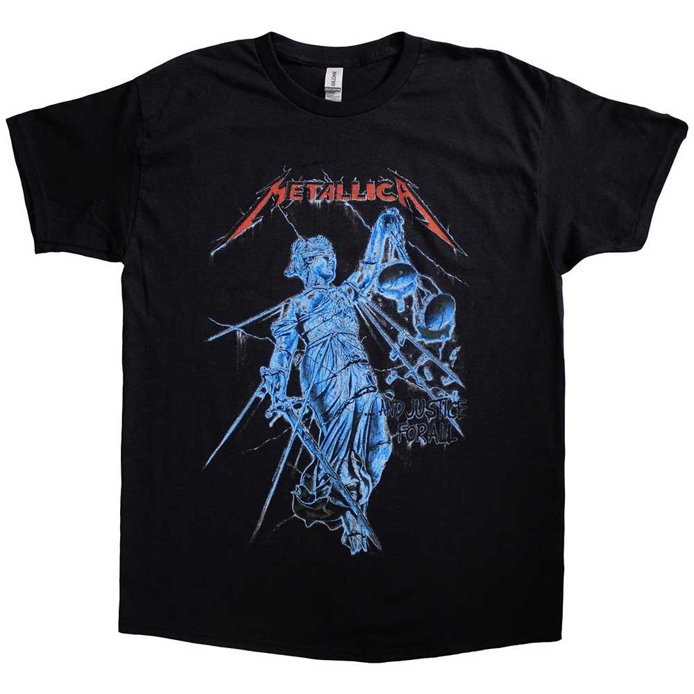 Black - Front - Metallica Unisex Adult Justice T-Shirt