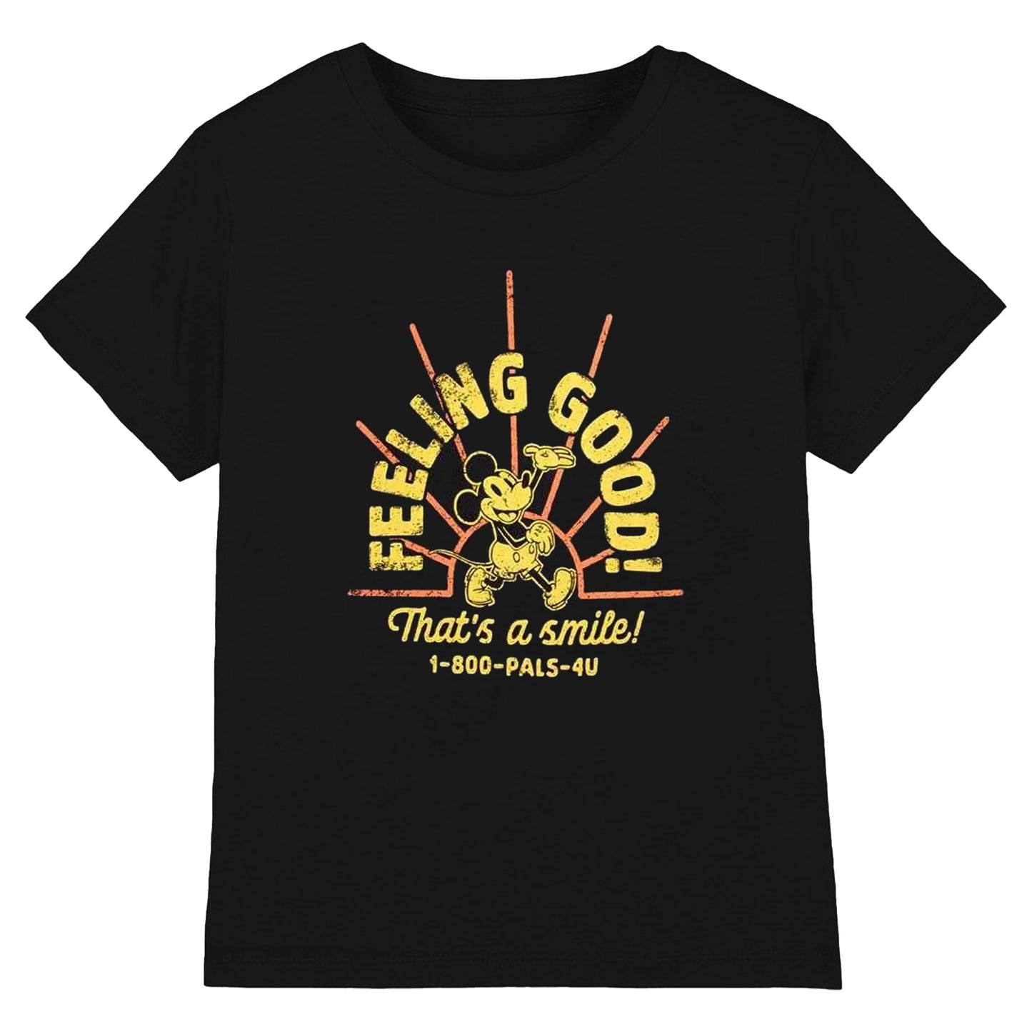 Black - Front - Mickey Mouse Unisex Adult Feeling Good T-Shirt