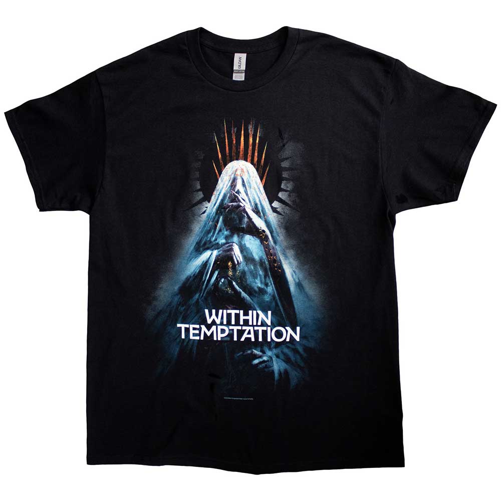 Black - Front - Within Temptation Unisex Adult Bleed Out Veil Back Print T-Shirt