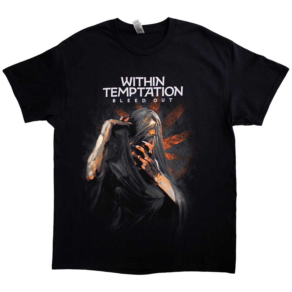 Black - Front - Within Temptation Unisex Adult Bleed Out Album Back Print T-Shirt