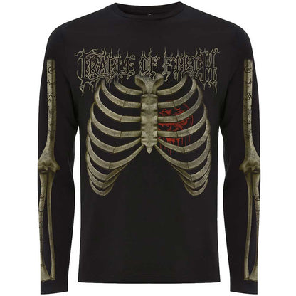 Black - Front - Cradle Of Filth Unisex Adult Skeleton Long-Sleeved T-Shirt