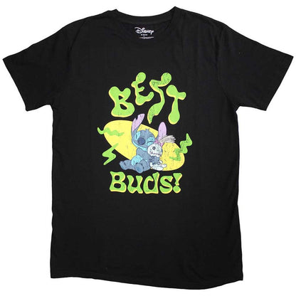 Black - Front - Lilo & Stitch Unisex Adult Best Buds T-Shirt