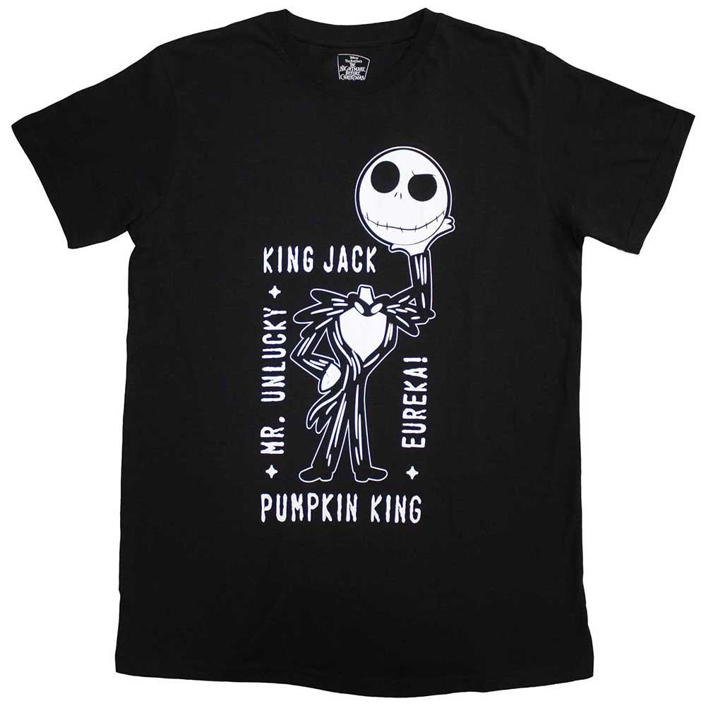 Black - Front - The Nightmare Before Christmas Unisex Adult Headless Jack Skellington T-Shirt