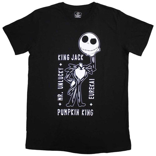 Black - Front - The Nightmare Before Christmas Unisex Adult Headless Jack Skellington T-Shirt