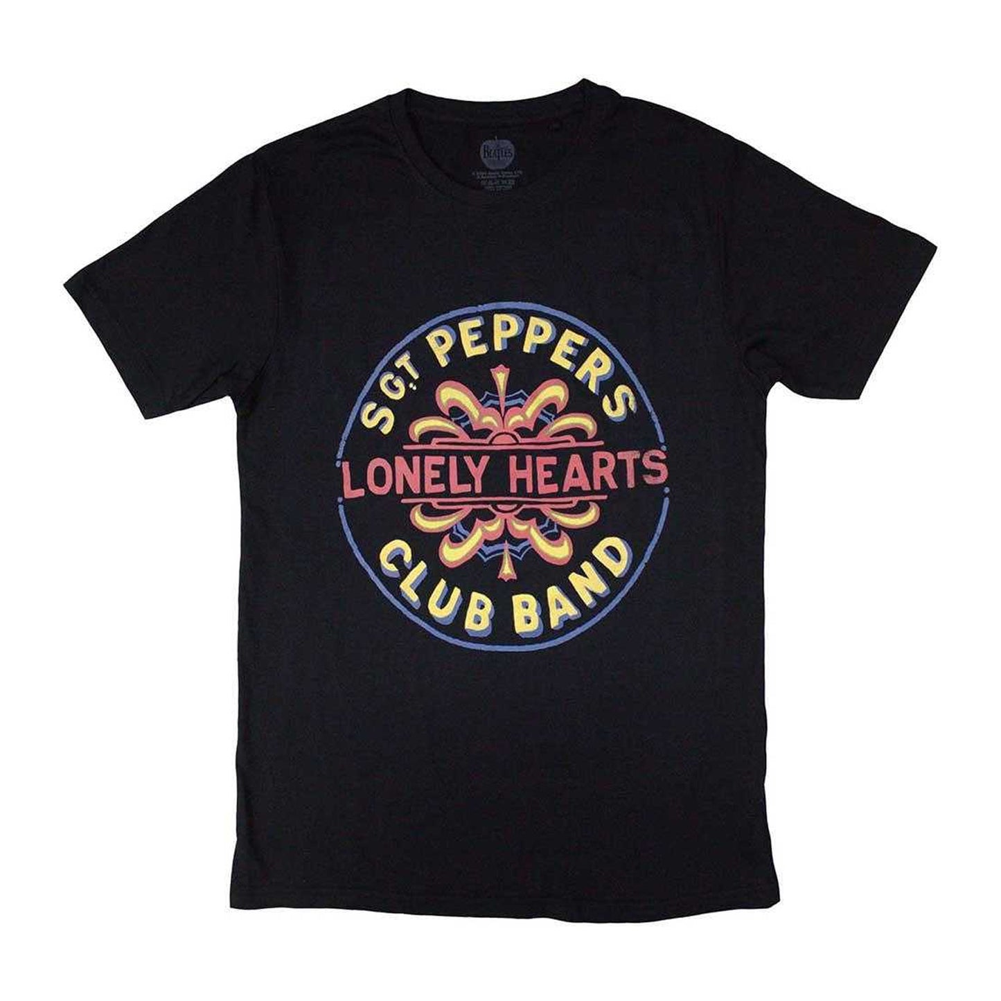 Black - Front - The Beatles Unisex Adult Painted Pepper T-Shirt