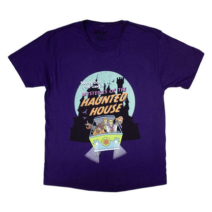 Purple - Front - Scooby Doo Unisex Adult Haunted House T-Shirt