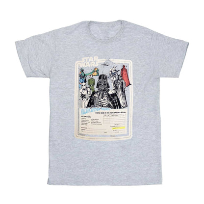 Grey - Front - Star Wars Unisex Adult Villain Action Figures T-Shirt
