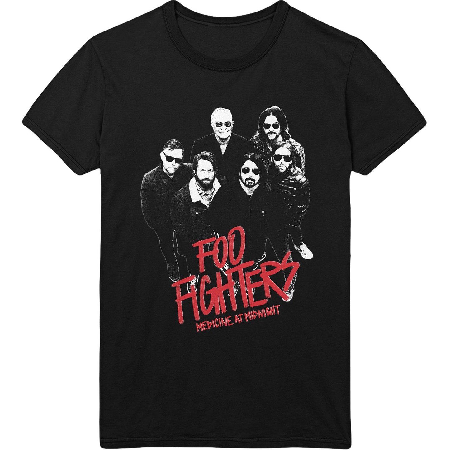 Black - Front - Foo Fighters Unisex Adult Medicine At Midnight Photograph T-Shirt