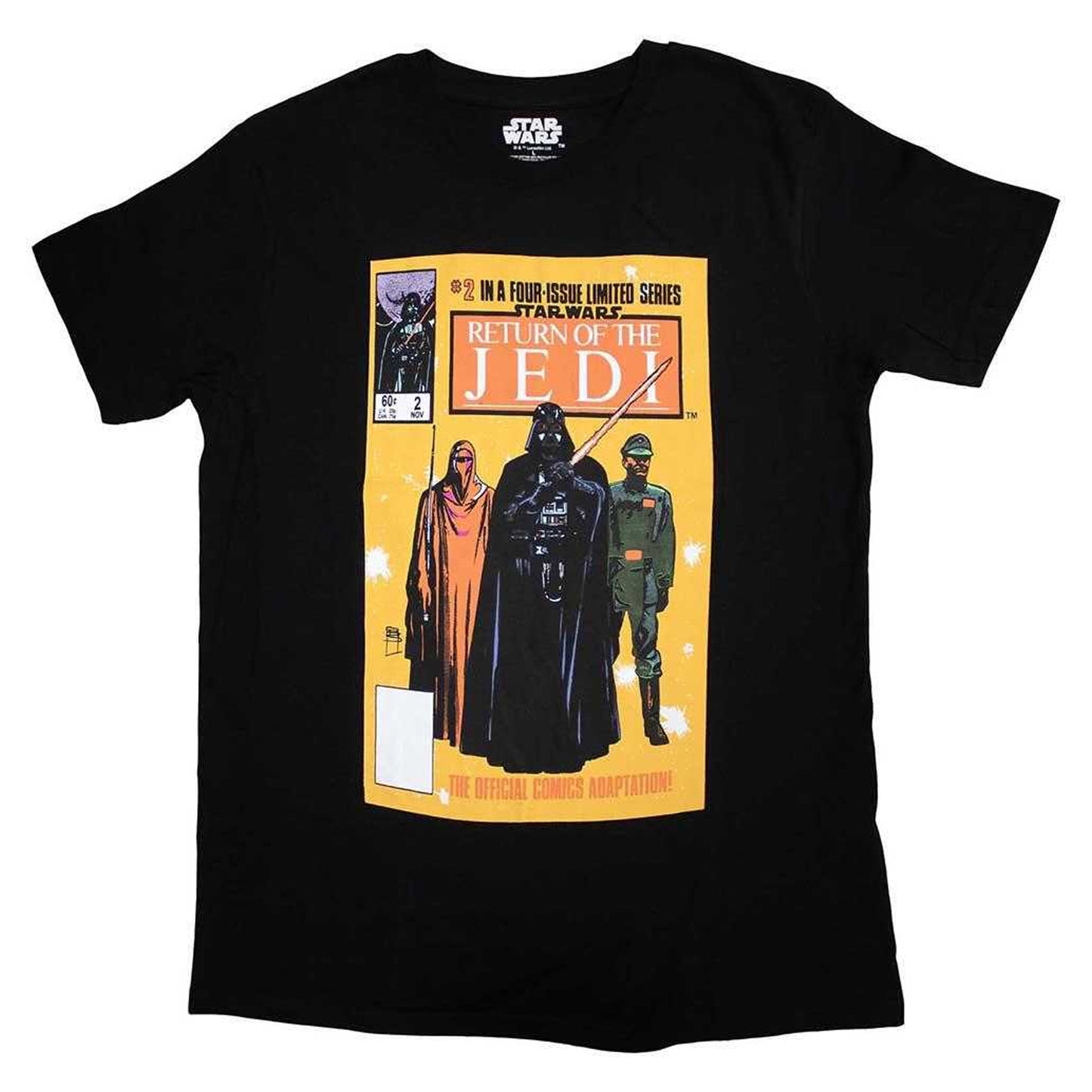 Black - Front - Star Wars: Return Of The Jedi Unisex Adult Comic Cover T-Shirt