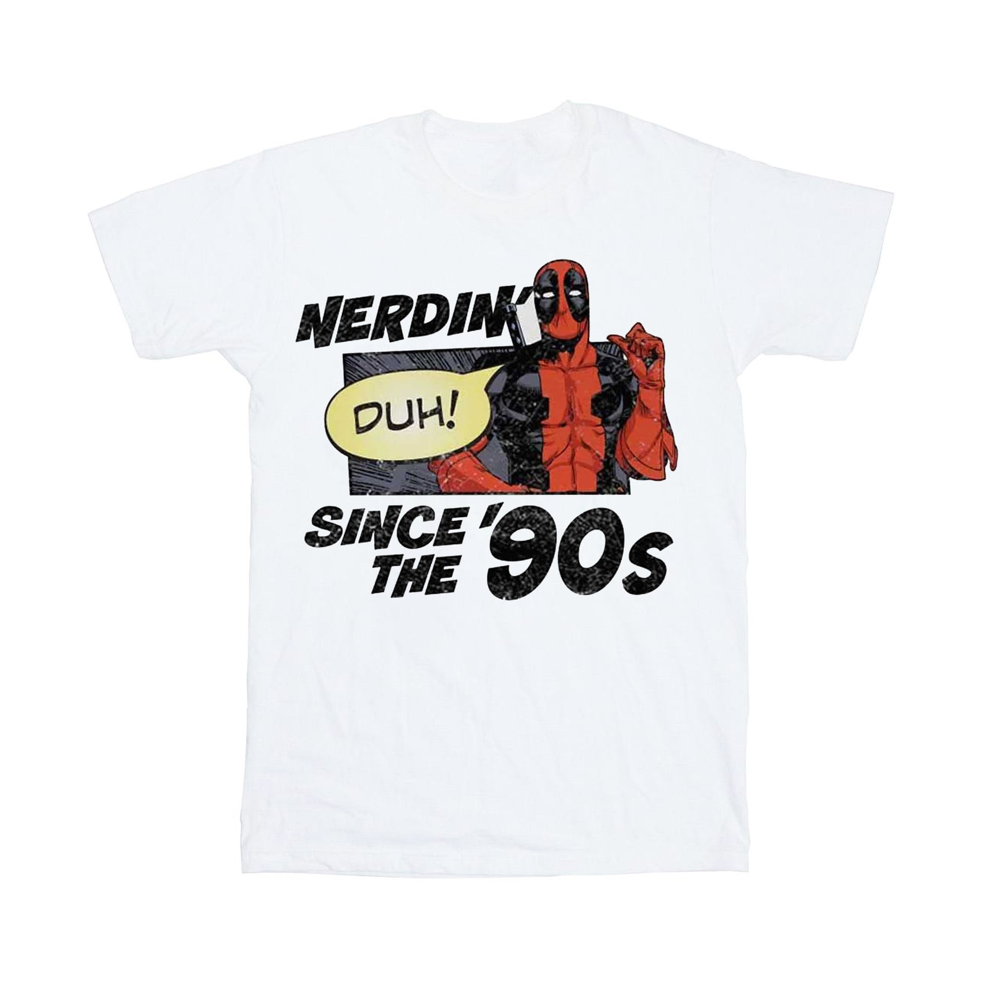 White - Front - Deadpool Unisex Adult Nerdin Since The 90s T-Shirt