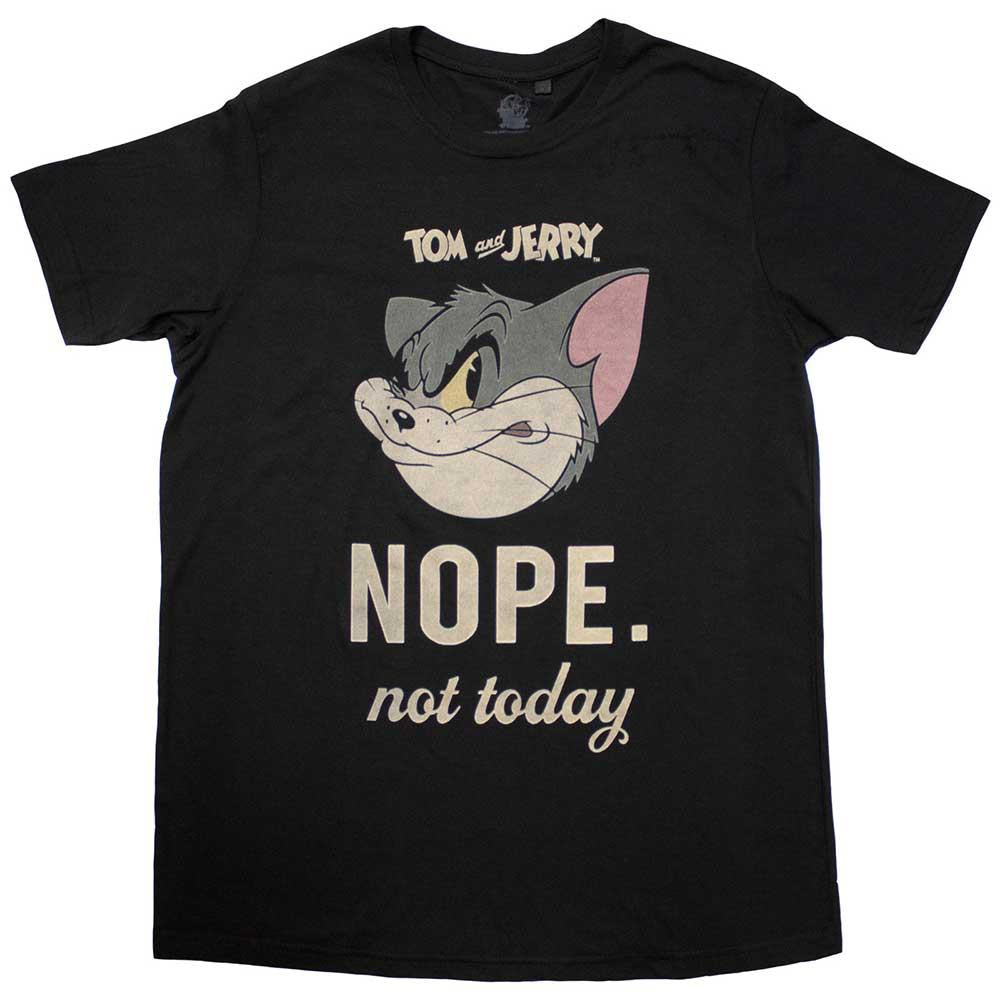 Black - Front - Tom & Jerry Unisex Adult Not Today T-Shirt