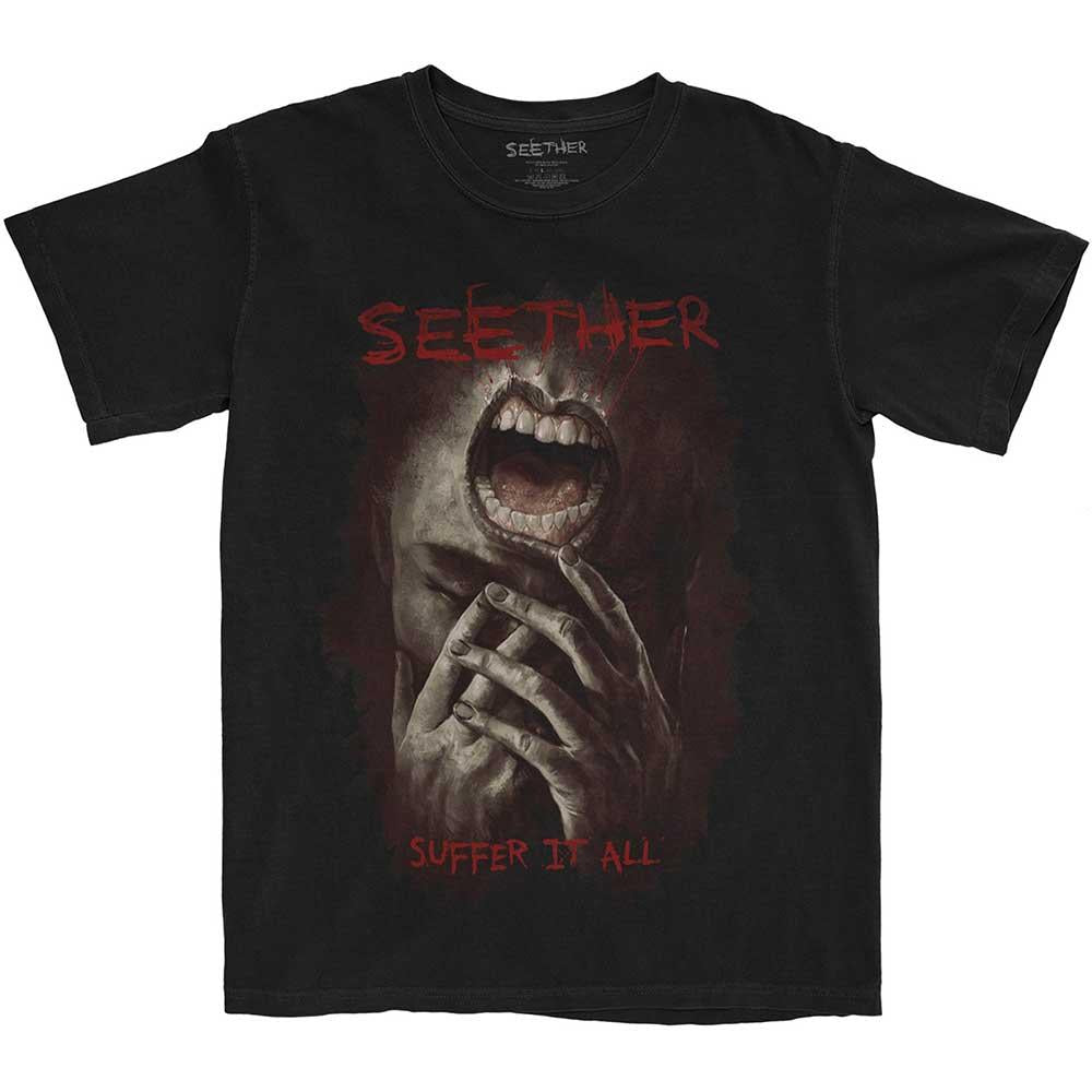 Black - Front - Seether Unisex Adult Suffer It All T-Shirt