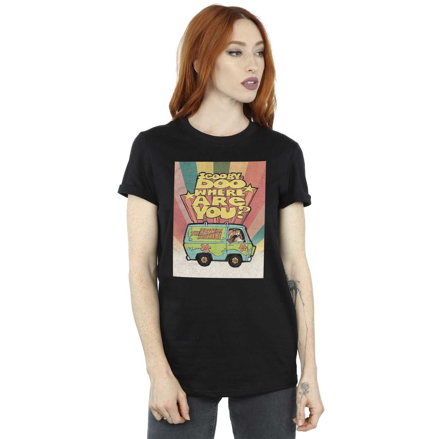 Black - Side - Scooby Doo Unisex Adult Where Are You? T-Shirt