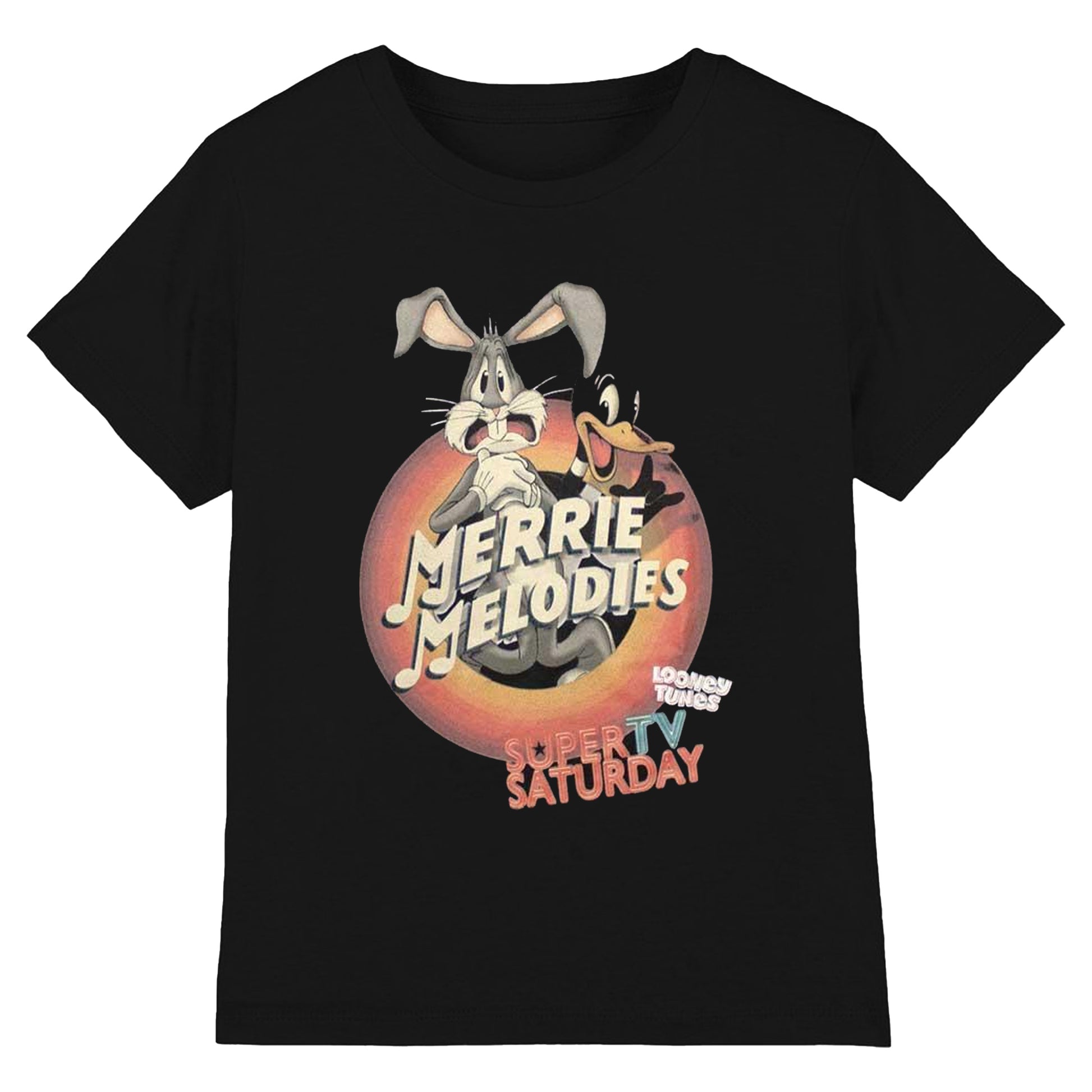 Black - Front - Looney Tunes Unisex Adult Merrie Melodies T-Shirt