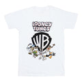 White - Front - Looney Tunes Unisex Adult Warner Bros Shield T-Shirt