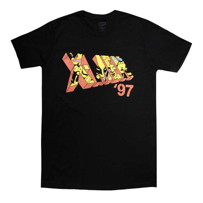 Black - Front - X-Men Unisex Adult ´97 Logo T-Shirt
