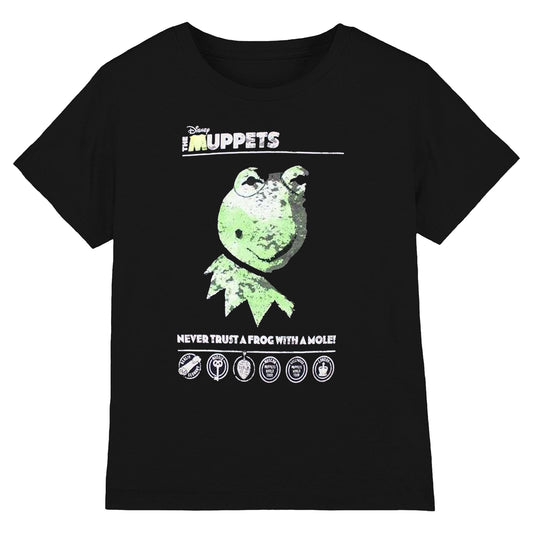 Black - Front - The Muppets Unisex Adult Never Trust A Frog T-Shirt