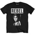Black - Front - Amy Winehouse Unisex Adult Rebel T-Shirt