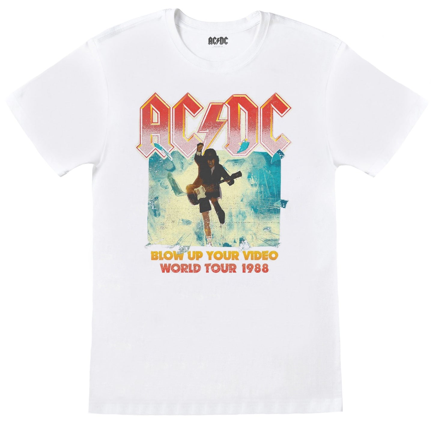 White - Front - AC-DC Unisex Adult Blow Up Your Video T-Shirt
