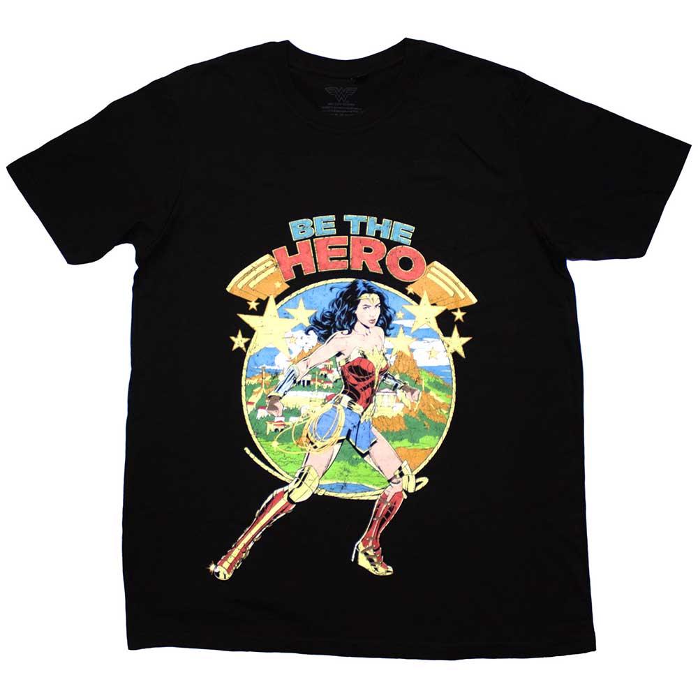 Black - Front - Wonder Woman Unisex Adult Be The Hero T-Shirt
