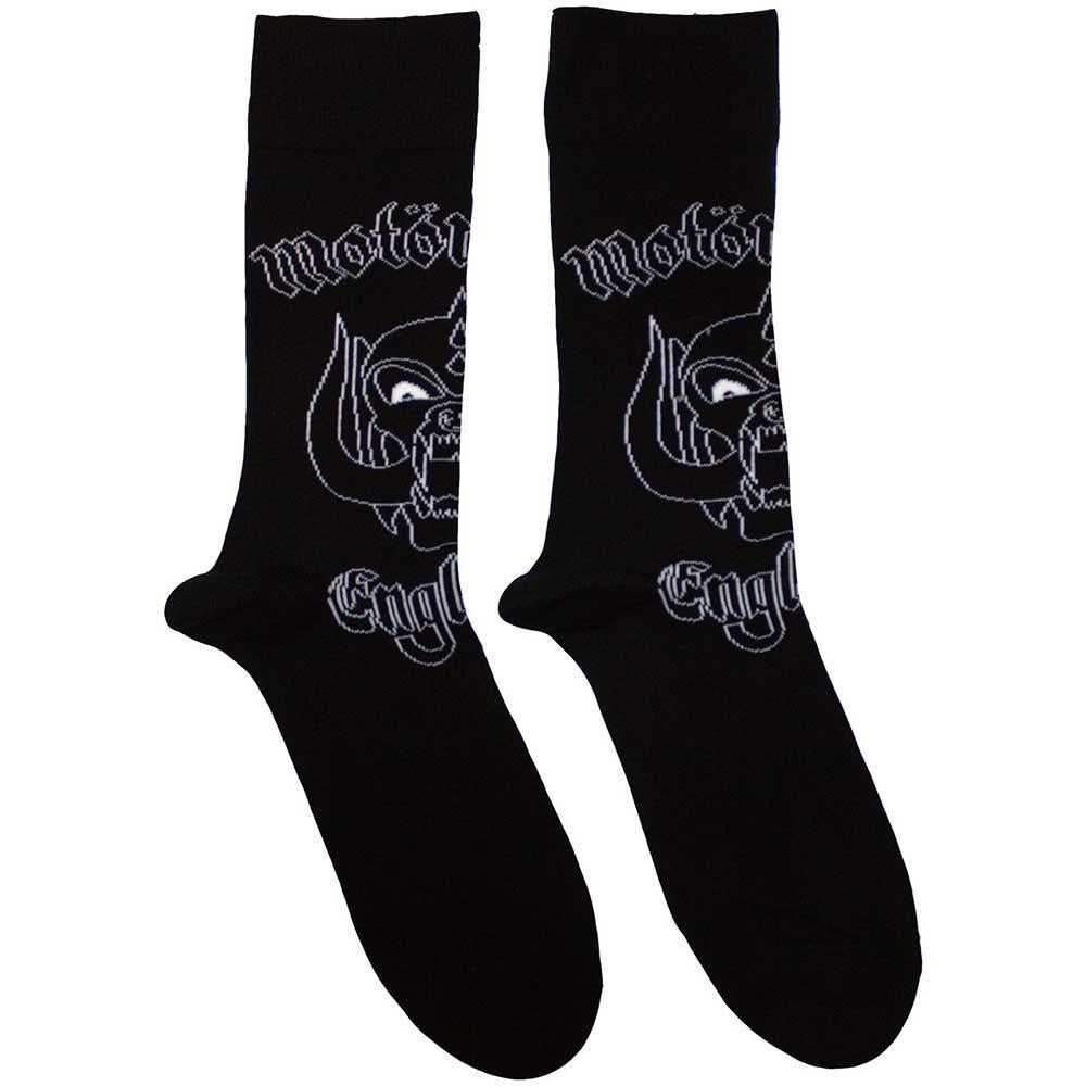 Black - Front - Motorhead Unisex Adult England Socks