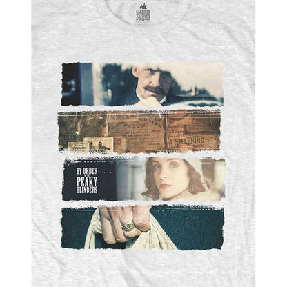 White - Side - Peaky Blinders Unisex Adult Slices T-Shirt