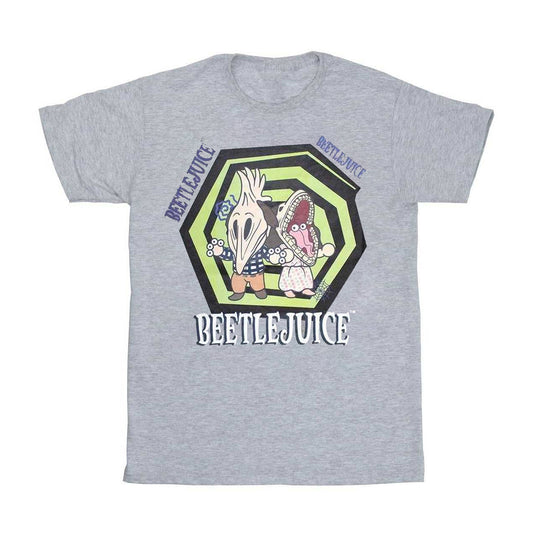 Grey - Front - Beetlejuice Unisex Adult Spiral T-Shirt