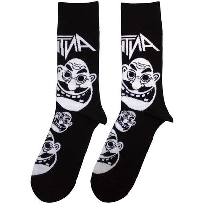 Black - Back - Anthrax Unisex Adult Faces Socks