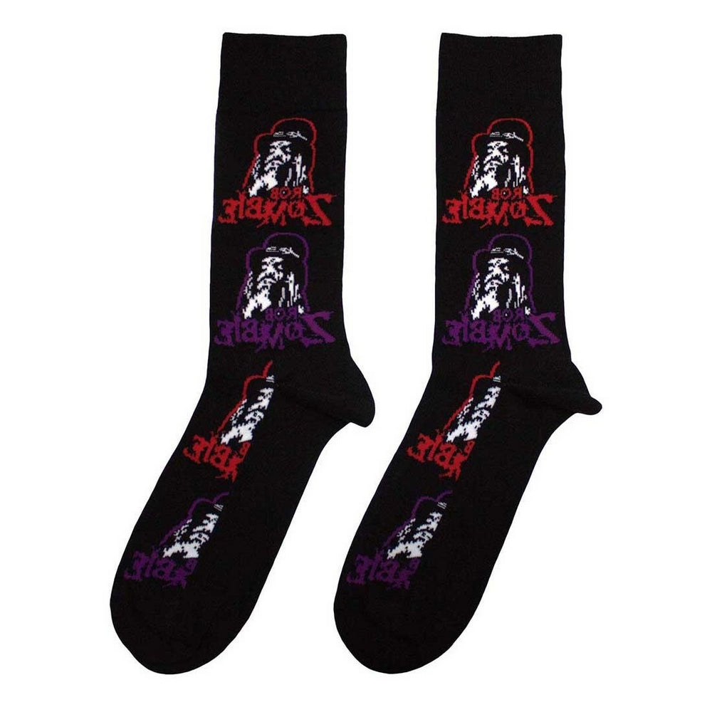 Black - Back - Rob Zombie Unisex Adult Repeat Print Socks