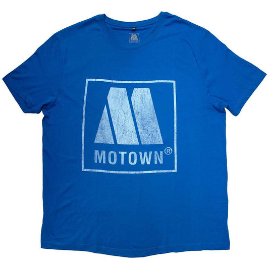 Blue - Front - Motown Records Unisex Adult Vintage Logo T-Shirt